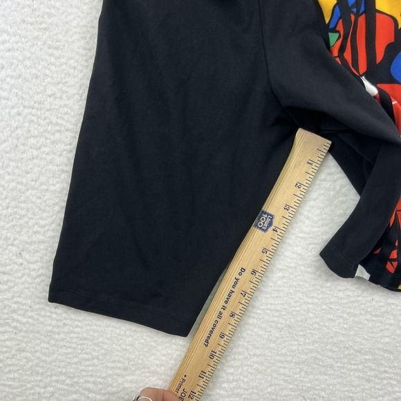 Adidas Shorts Womens Small Rich Mnisi Biker Colorful Floral Logo Stretch - Picture 12 of 14